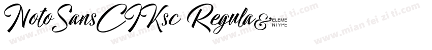 NotoSansCIKsc Regula字体转换